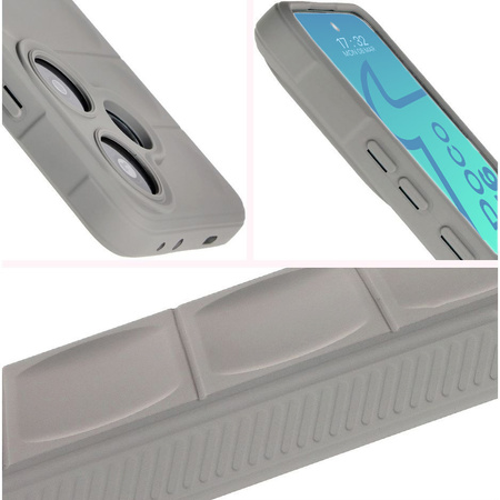 Pancerne etui Bizon Case Tur do Xiaomi Poco F6, jasnoszare