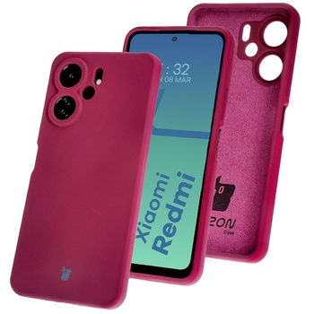 Silikonowe etui Bizon Soft Case do Xiaomi Redmi 13C 4G / Xiaomi Redmi 13C 5G / Xiaomi Poco C65, ciemnofioletowe