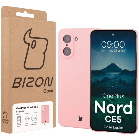 Etui Bizon Case Łupka do OnePlus Nord CE5 5G, różowe
