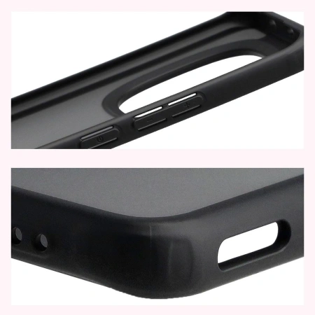 Etui Bizon Case Angelo do Xiaomi Redmi Note 15 4G / 5G / POCO M8 5G, przydymione z czarną ramką