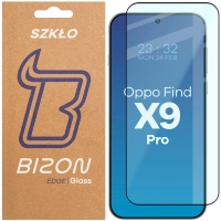 Szkło hartowane Bizon Glass Edge 2 do Oppo Find X9 Pro, czarna ramka