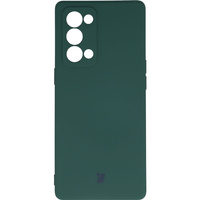Etui Bizon Case Silicone do Oppo Reno 6 Pro, ciemnozielone