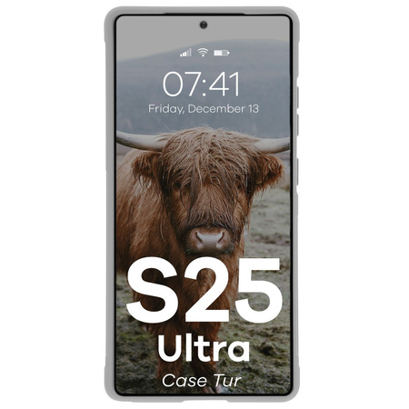 Pancerne etui Bizon Case Tur do Galaxy S25 Ultra, jasnoszare