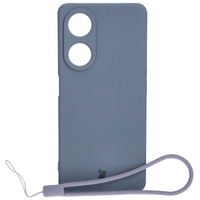 Etui Bizon Case Silicone Sq do Oppo A98 5G, szare