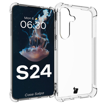 Elastyczne etui Bizon Case Salpa do Galaxy S24, przezroczyste
