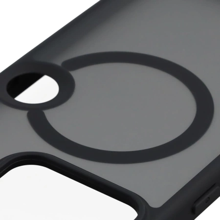 Etui z pierścieniem magnetycznym Bizon Case MatteO do Nothing Phone (3), przydymione-czarne