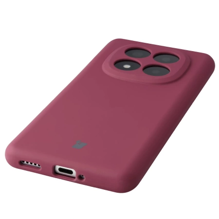 Silikonowe etui Bizon Soft Case do Xiaomi Redmi Note 14 Pro Plus 5G, ciemnofioletowe