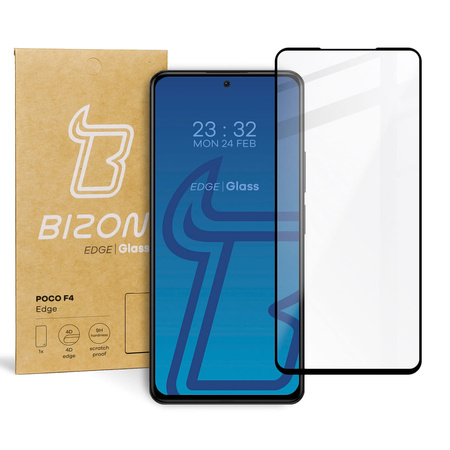 Szkło hartowane Bizon Glass Edge do Xiaomi Poco F4, czarne