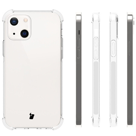 Etui + 2x szkło + obiektyw Bizon Case Clear Pack do iPhone 13, przezroczyste