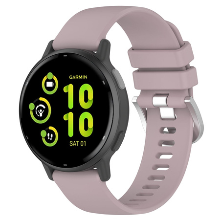 Pasek Bizon Strap Watch Silicone Pro do Garmin Vivoactive 5, jasnofioletowy