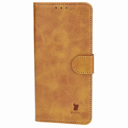Etui z klapką Bizon Case Pocket do Motorola Edge 40 Neo, brązowe