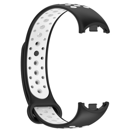 Pasek Bizon Strap Watch Octo do Xiaomi Mi Smart Band 8, czarno-biały