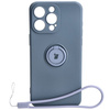 Etui Bizon Case Silicone Ring Sq do Apple iPhone 15 Pro Max, szare
