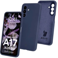 Silikonowe etui Bizon Soft Case do Galaxy A17 5G / A26 5G, ciemnoniebieskie