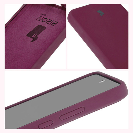 Silikonowe etui Bizon Soft Case do Oppo Reno11 F 5G, ciemnofioletowe