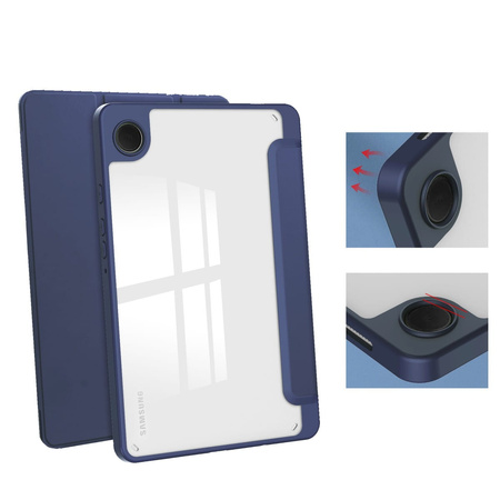 Etui Bizon Case Tab Clear Matt do Galaxy Tab A9, granatowe