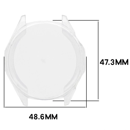 Etui z osłoną ekranu Bizon Case Watch Felipe do Huawei Watch GT6 46 mm, przezroczyste