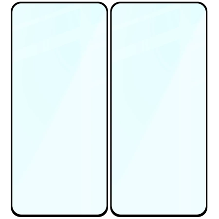 Szkło hartowane Bizon Glass Edge Duo do Motorola Moto G86 5G / G86 Power 5G, czarna ramka, 2 sztuki