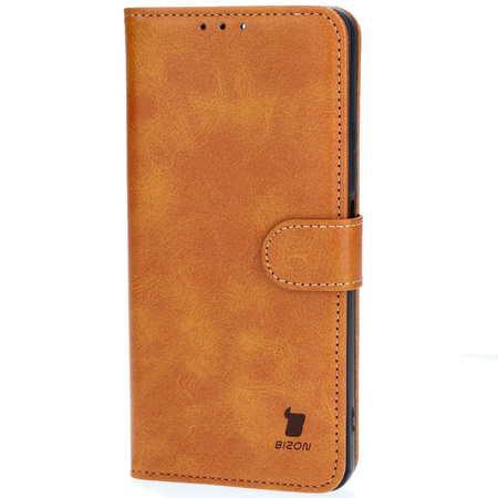 Etui z klapką Bizon Case Pocket do Oppo A79 5G, brązowe
