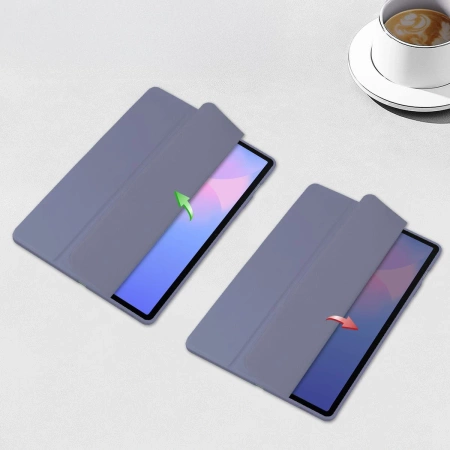 Etui z klapką Bizon Case Tab Clear Matt do Galaxy Tab S10 FE Plus, lawendowe