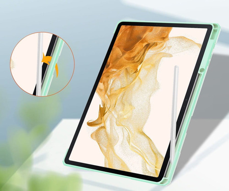 Etui Bizon Case Tab Clear Matt do Galaxy Tab S8 Plus / S7 Plus / S7 FE, miętowe