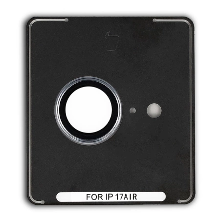 Szkło na aparat z aplikatorem Bizon Glass Snap Lens do iPhone Air, 1 zestaw, błękitna ramka