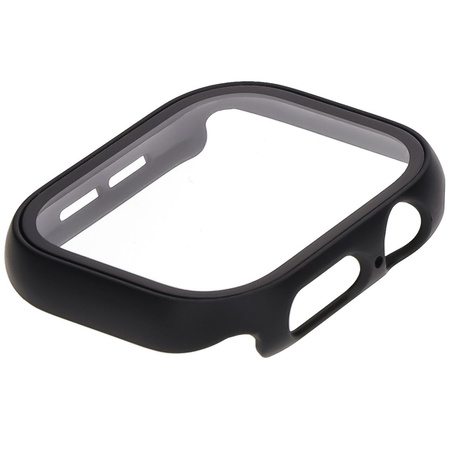 Etui ze szkłem do zegarka Bizon Case+Glass Watch do Apple Watch 11 / 10 42mm, czarne