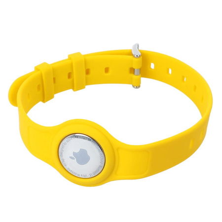 Etui Bizon Case Locator Pets do Apple AirTag, żółte