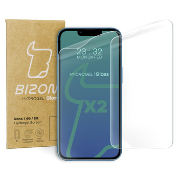 Folia hydrożelowa na ekran Bizon Glass Hydrogel, Reno 7 4G / 5G, 2 sztuki