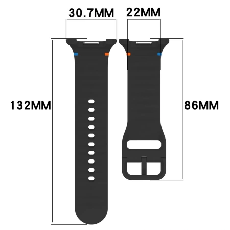 Silikonowy pasek Bizon Strap Watch Silicone do Galaxy Watch Ultra 47 mm, żółty
