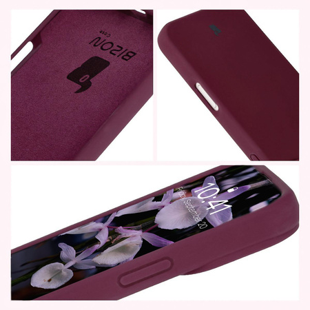 Silikonowe etui Bizon Soft Case do iPhone 16, ciemnofioletowe
