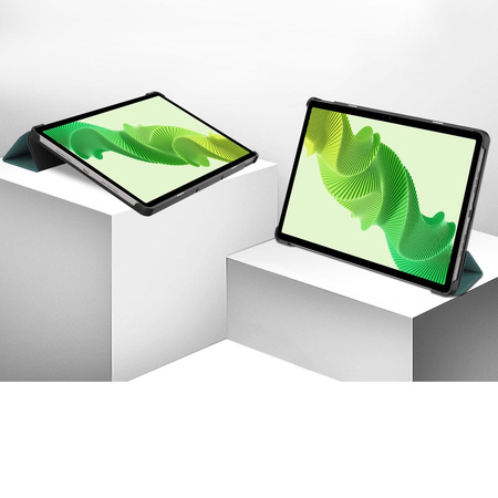 Etui z klapką Bizon Case Tab Croc do Realme Pad 2 11.5, ciemnozielone