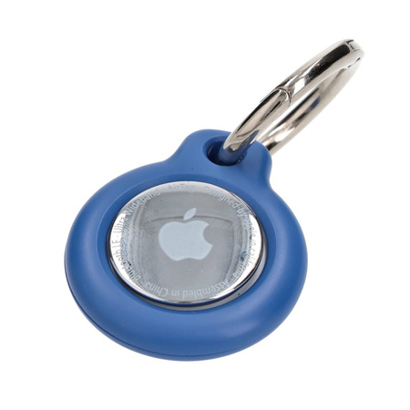 Etui Bizon Case Locator Keychain do Apple AirTag, niebieskie