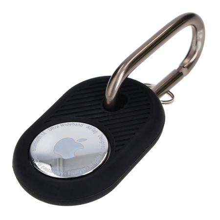 Etui Bizon Case Locator Travel do Apple AirTag, czarne