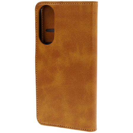 Etui z klapką Bizon Case Pocket do Galaxy S25 Edge, brązowe