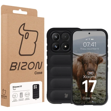 Pancerne etui Bizon Case Tur do Xiaomi 17, czarne