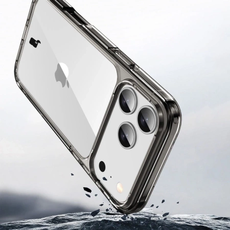 Etui Bizon Case Halo do iPhone 17 Pro Max, przydymione-czarne