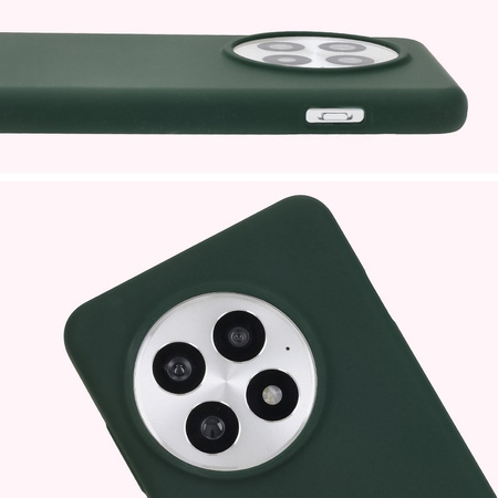 Silikonowe etui Bizon Soft Case do OnePlus 13, ciemnozielone
