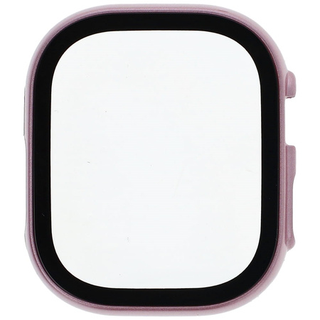Etui Bizon Case+Glass do Apple Watch Ultra 49mm, różowe