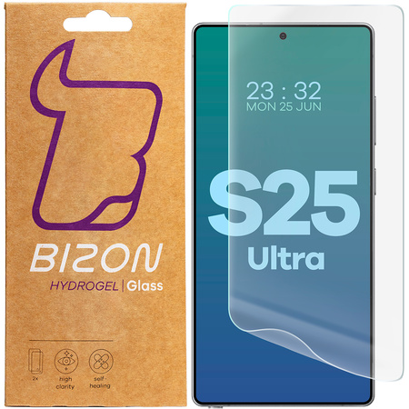 Folia hydrożelowa na ekran Bizon Glass Hydrogel Front Duo do Galaxy S25 Ultra, 2 sztuki