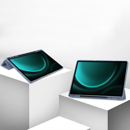 Etui Bizon Case Tab Lizard do Galaxy Tab S9 FE Plus, lawendowe