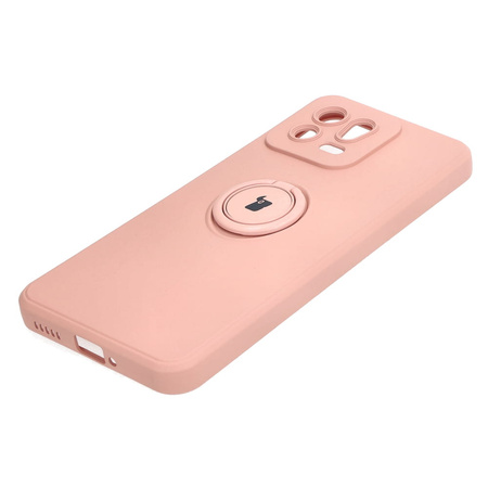 Etui Bizon Case Silicone Ring Sq do Xiaomi 13, jasnoróżowe