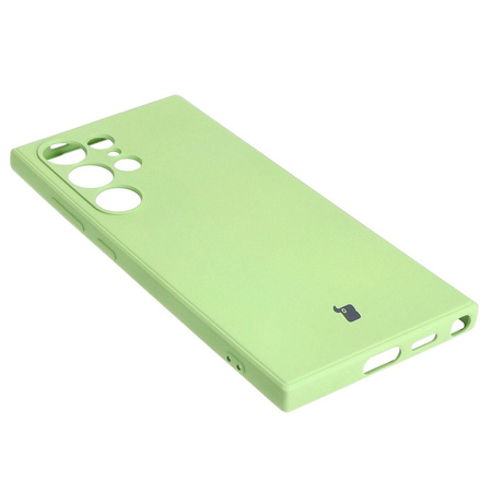 Etui Bizon Case Silicone Sq do Galaxy S24 Ultra, jasnozielone