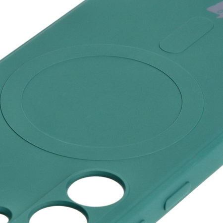 Etui Bizon Case Silicone Magnetic Sq do Galaxy S24 Plus, ciemnozielone