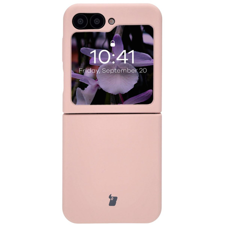 Silikonowe etui Bizon Soft Case do Galaxy Z Flip7 FE / Z Flip6, jasnoróżowe