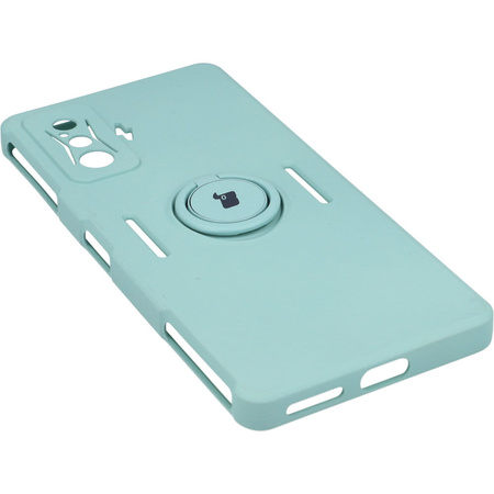 Etui Bizon Case Silicone Ring do Xiaomi Poco F4 GT, turkusowe