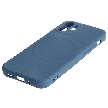 Etui Bizon Case Silicone Magnetic Sq do iPhone 12 Mini, granatowe