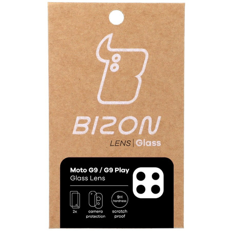 Szkło na aparat Bizon Glass Lens dla Moto G9 / G9 Play, 2 sztuki