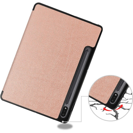 Etui Bizon Case Tab Lizard do Samsung Galaxy Tab S8 / S7, różowozłote