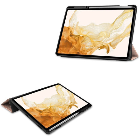 Etui Bizon Case Tab Lizard do Samsung Galaxy Tab S8 Plus / S7 Plus, różowozłote